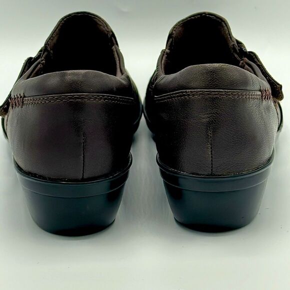 Clarks Size 7M Everlay Brown Coda Dark Leather Slip On - Picture 11 of 15